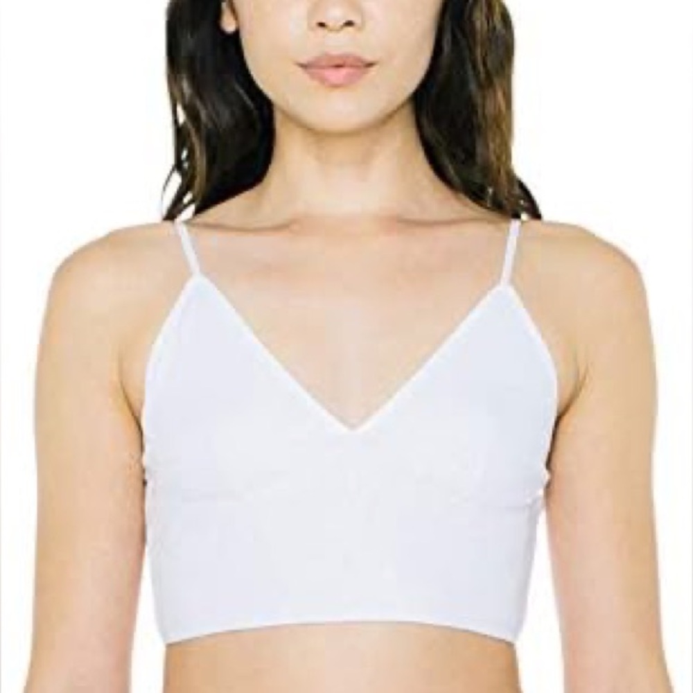 NWOT American Apparel Sofia White Bralette Crop Top Women’s Size Small